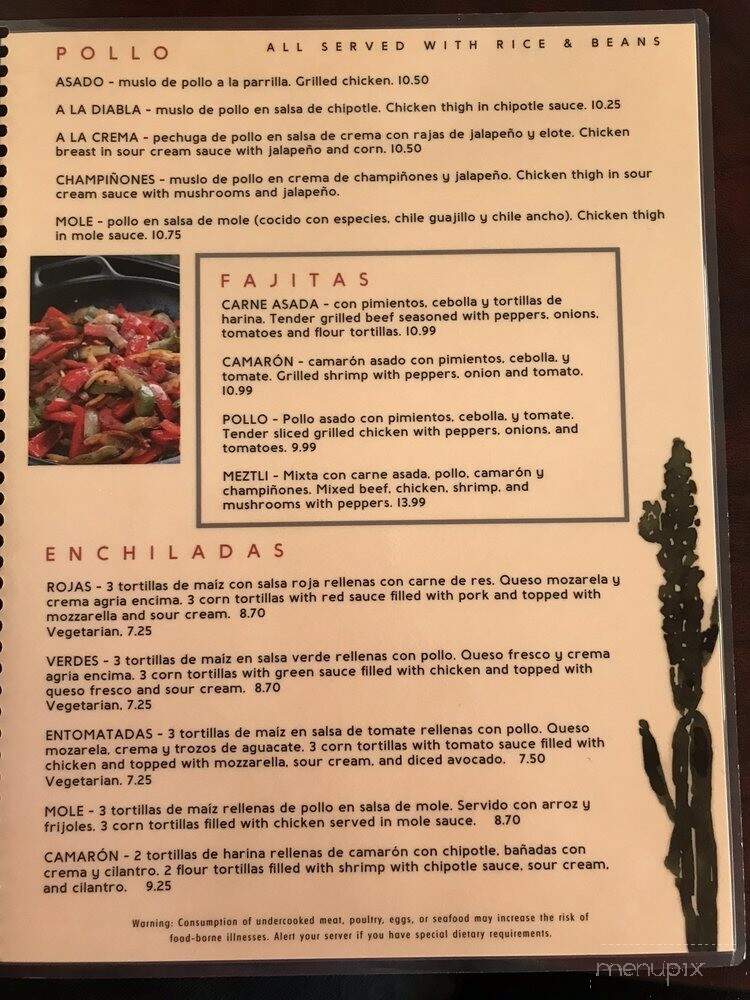 Meztli Restaurant - Lincoln, NE menu_pic