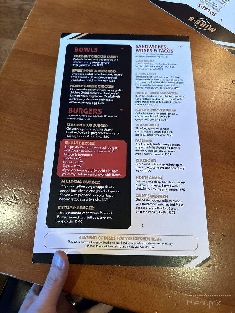 Mike's Tav on the Ave - Saint Paul, MN menu_pic