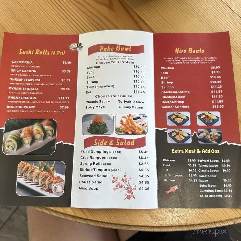 Hiro Bento - Rolla, MO menu_pic