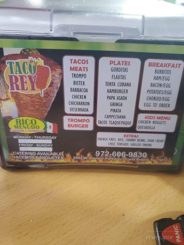 Taco Rey - Grand Prairie, TX menu_pic