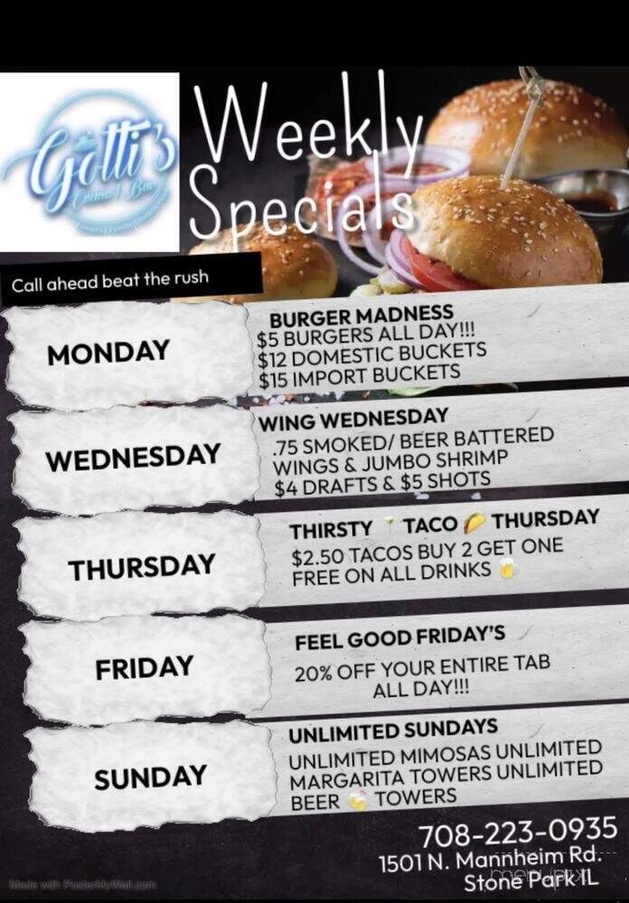 Gotti's Cucina & Bar - Stone Park, IL menu_pic