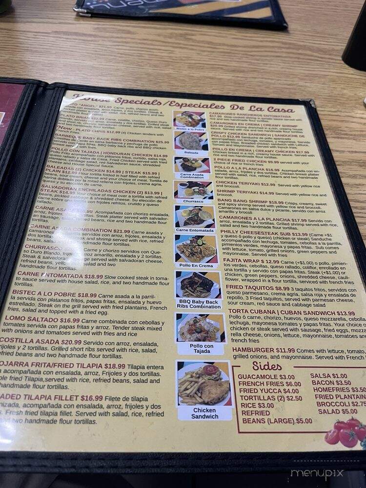 Angel Las Delicias Restaurant - Laurel, MD menu_pic