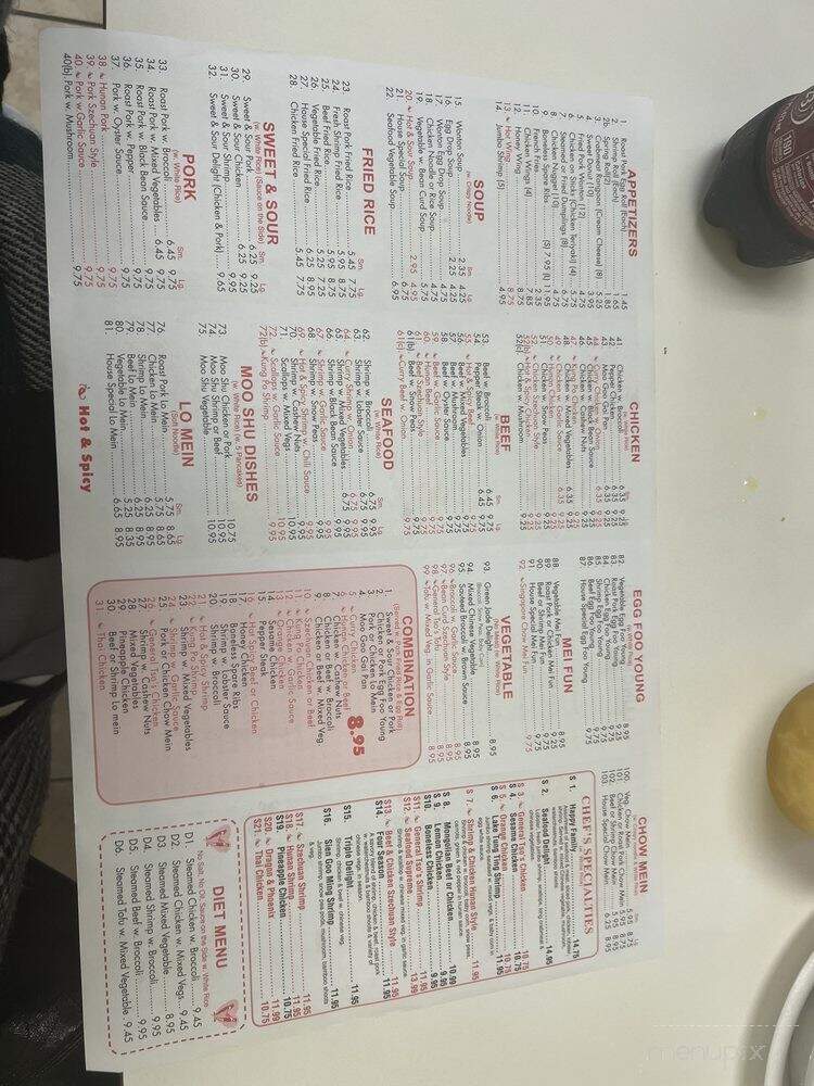 Faan - Lexington, NC menu_pic