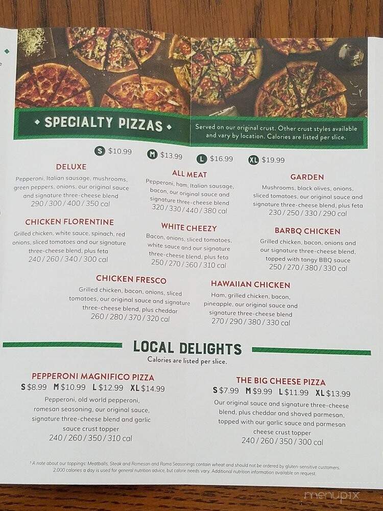 Marco's Pizza - Sheboygan, WI menu_pic