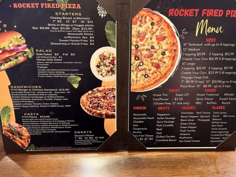Rocket Fired Pizza - Paducah, KY menu_pic