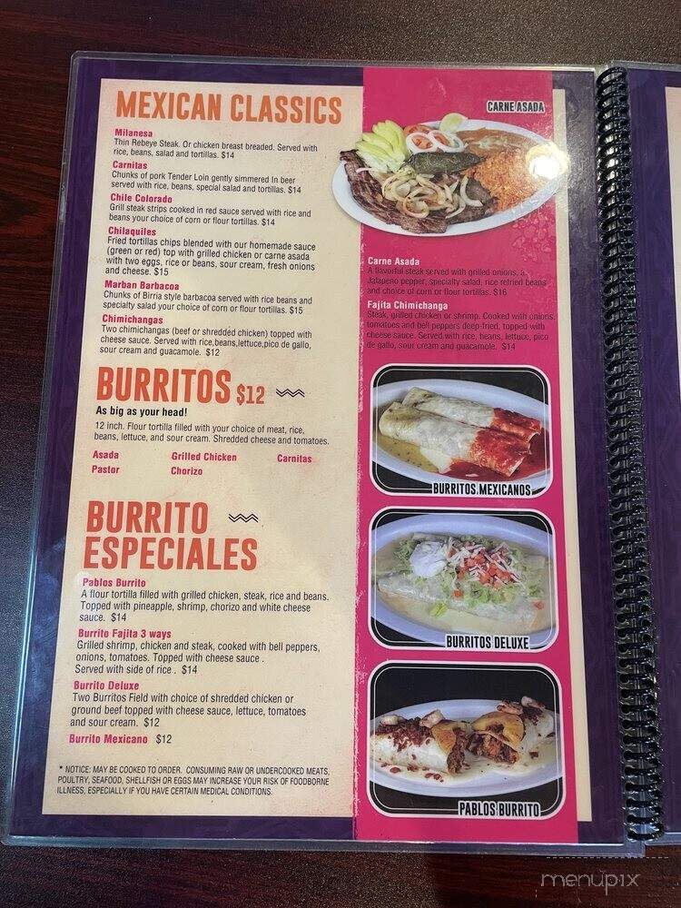 Tacos Don Pablo - Plainfield, IN menu_pic