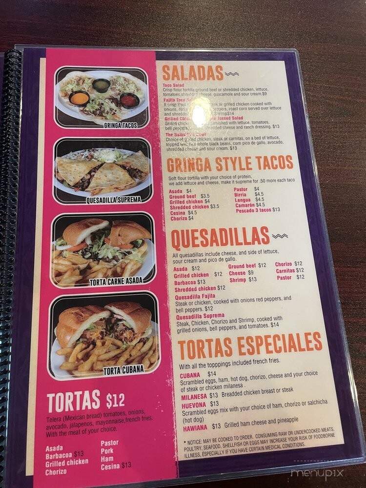 Tacos Don Pablo - Plainfield, IN menu_pic