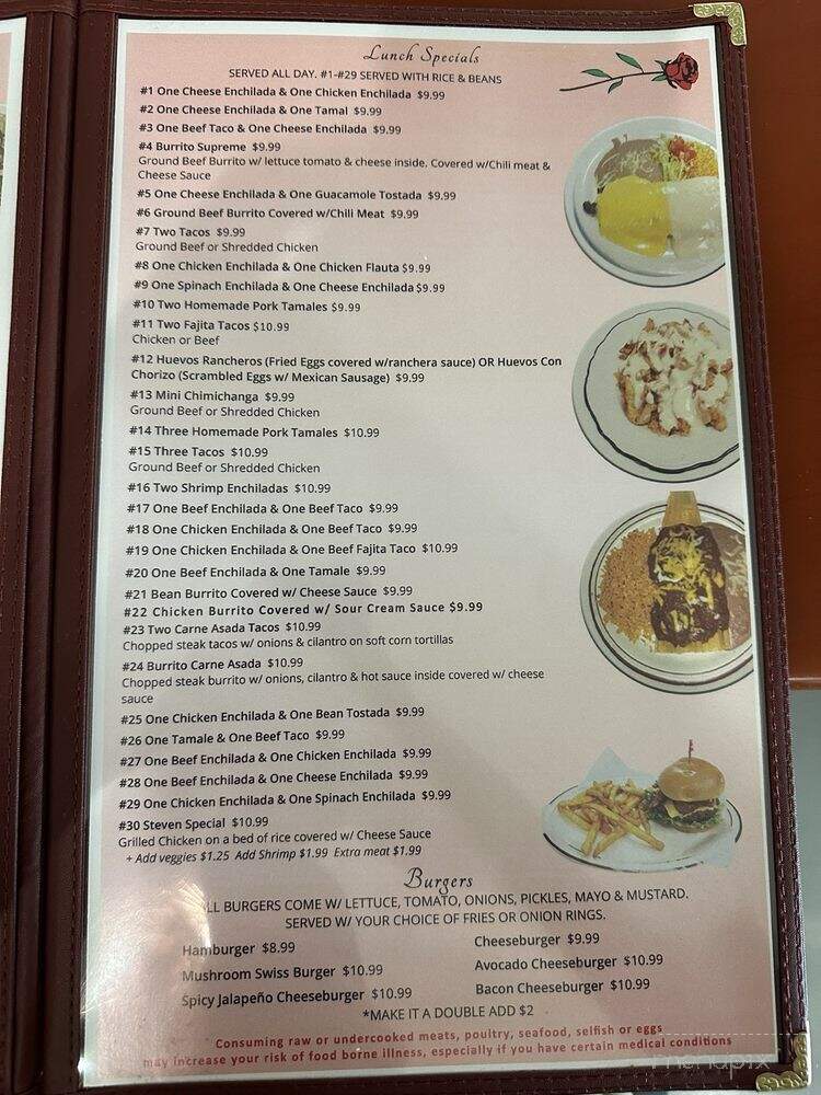 Rosita's Mexican Restaurant - Pineville, MO menu_pic