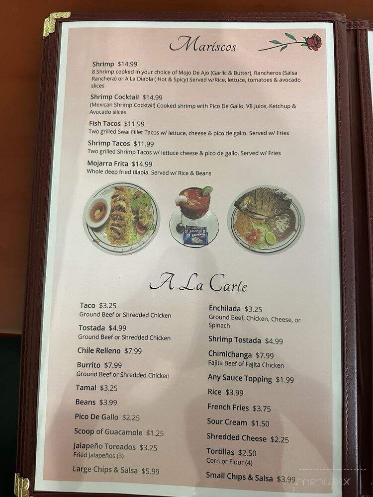 Rosita's Mexican Restaurant - Pineville, MO menu_pic