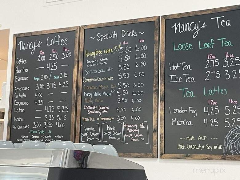 Nancy's Coffee Bar - Strasburg, VA menu_pic