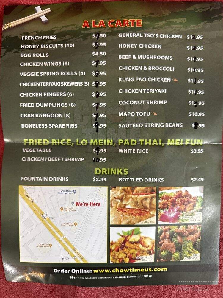 Chow Time - Seekonk, MA menu_pic