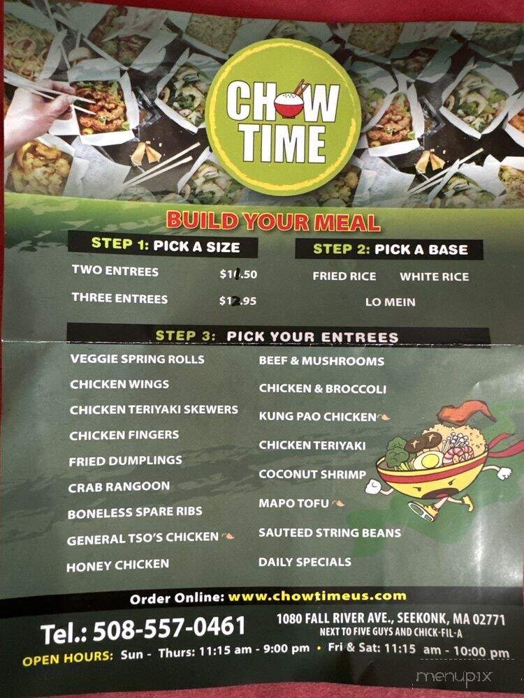 Chow Time - Seekonk, MA menu_pic