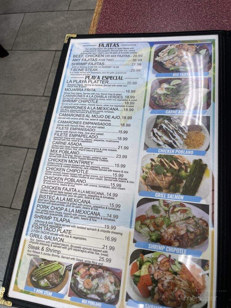 La Playa - Austin, TX menu_pic