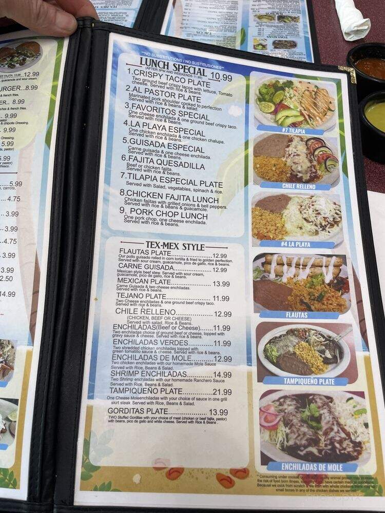 La Playa - Austin, TX menu_pic
