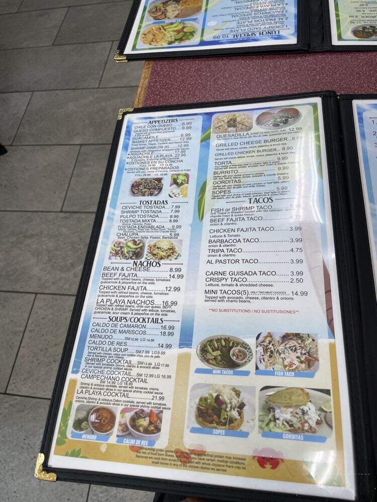 La Playa - Austin, TX menu_pic