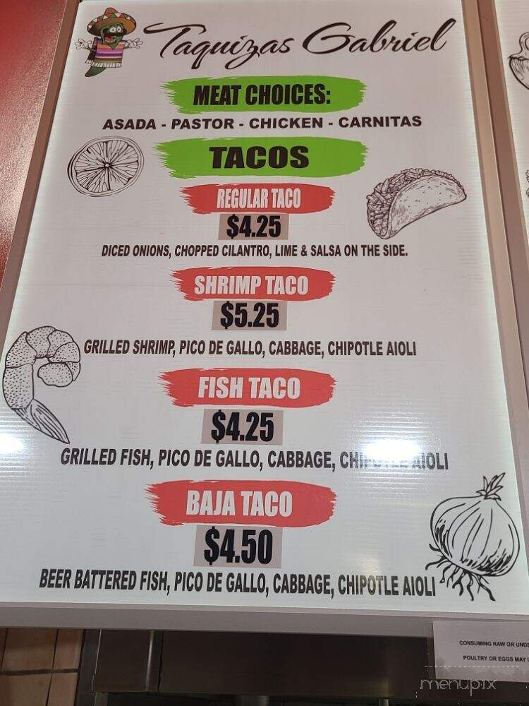 Taquizas Gabriel - Santa Cruz, CA menu_pic