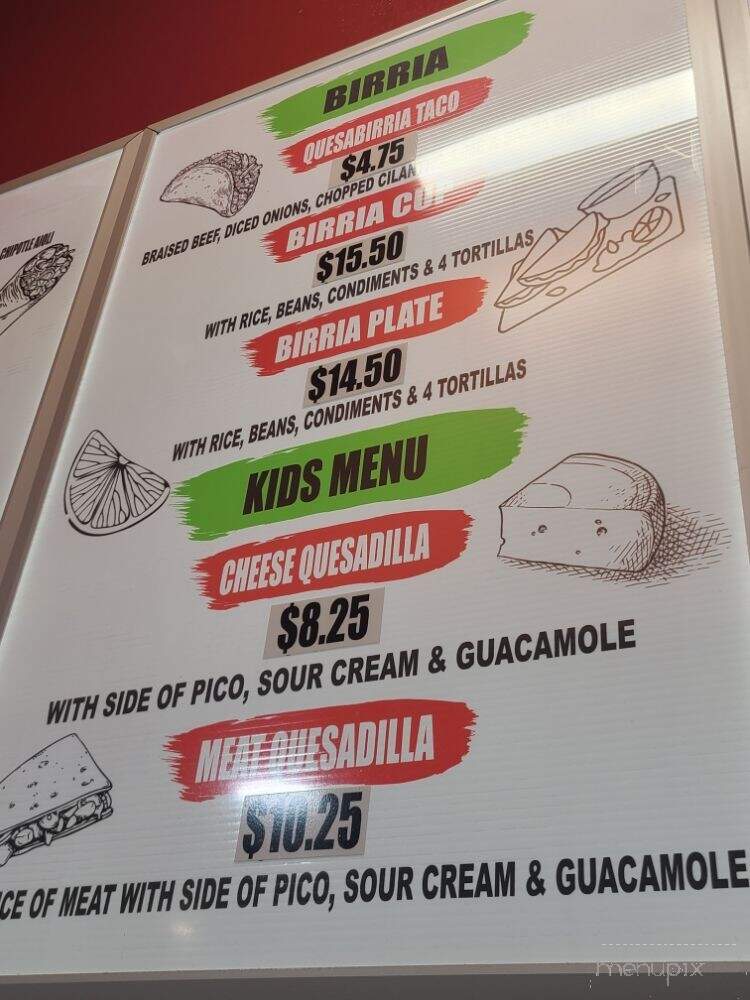 Taquizas Gabriel - Santa Cruz, CA menu_pic