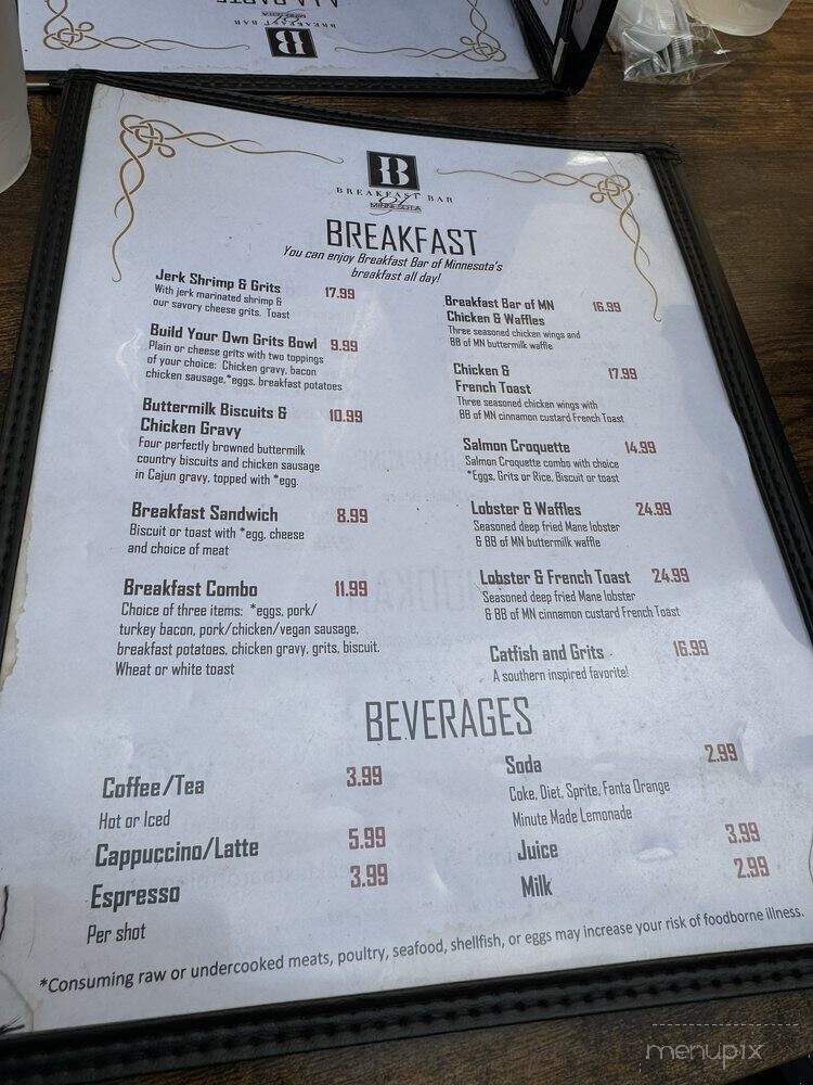 Breakfast Bar of Minnesota - Minneapolis, MN menu_pic