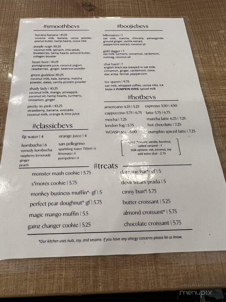 Grounds & Greens - White Rock, BC menu_pic