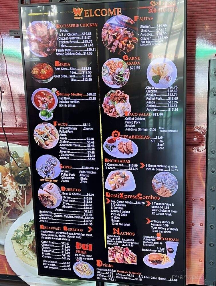 Rosti Xpress Mexican Food - Jerome, ID menu_pic