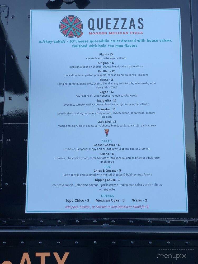 Quezzas - Austin, TX menu_pic