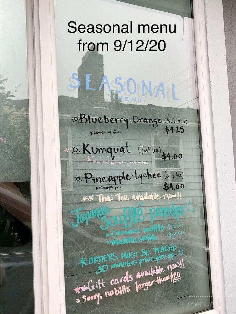 Just Tea - Portland, OR menu_pic