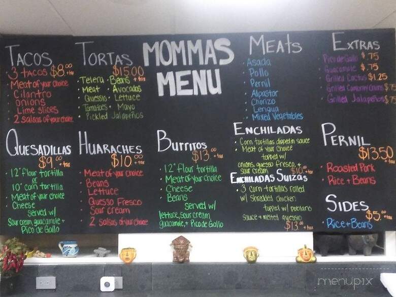 Momma's Tacos - New Milford, CT menu_pic