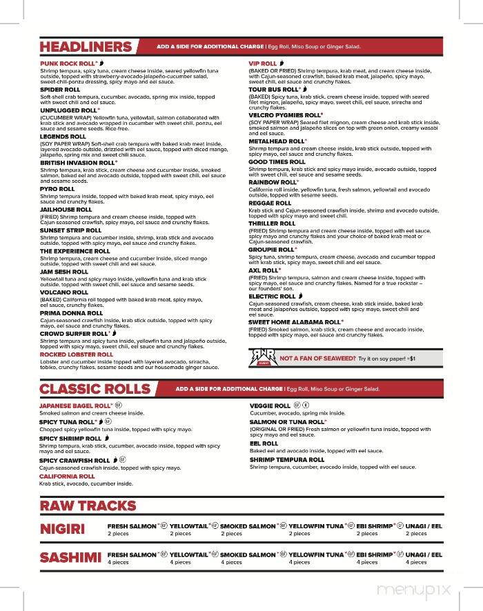 Rock N Roll Sushi - Hendersonville, TN menu_pic