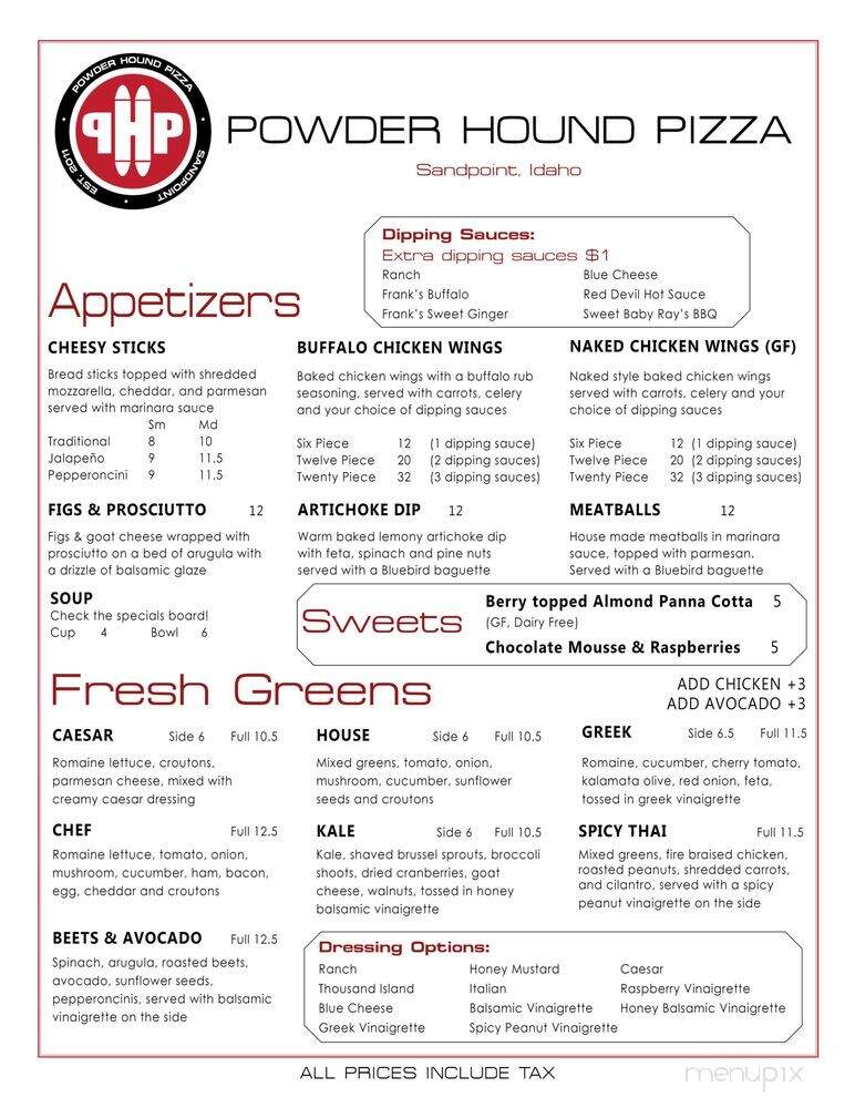 Powder Hound Pizza - Sandpoint, ID menu_pic