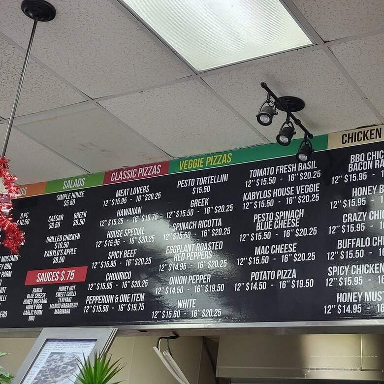 Kabylo's Pizza - North Richland Hills, TX menu_pic