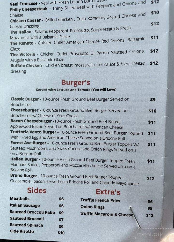 Renato's Pastry and Trattoria Vento - Staten Island, NY menu_pic