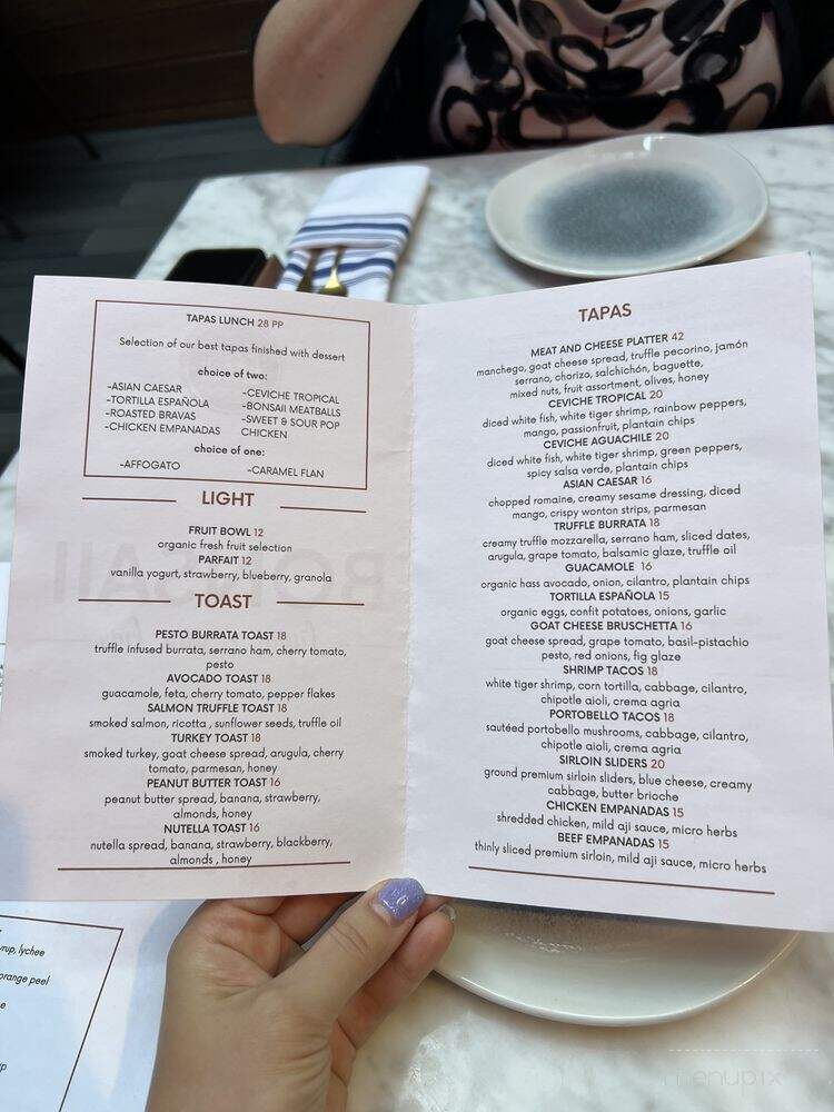 Bonsaii - New York, NY menu_pic