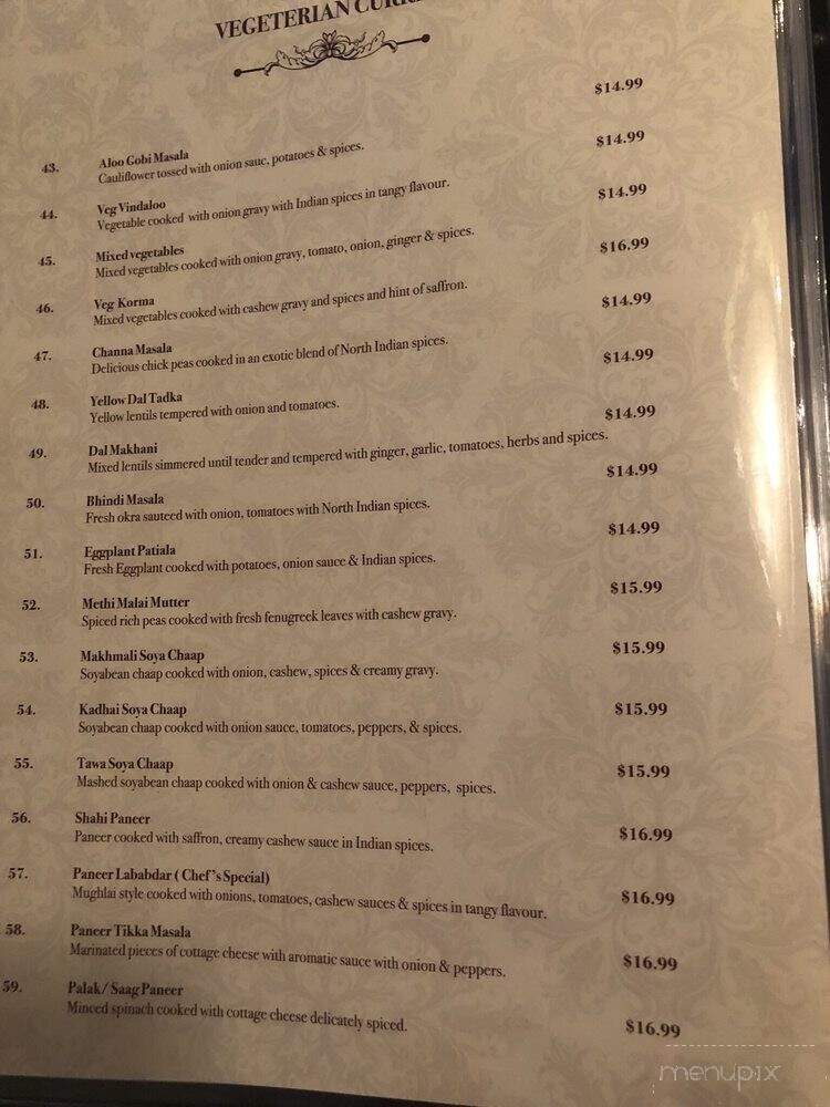 Dil Se Indian Restaurant & Bar - Toronto, ON menu_pic
