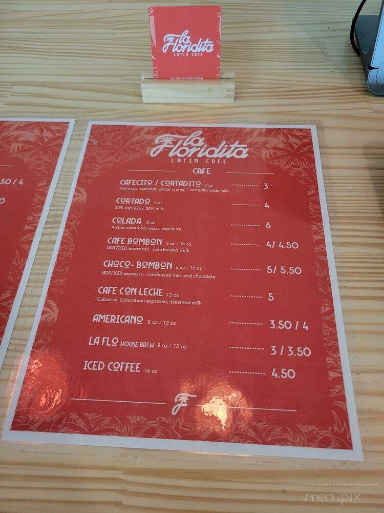 La Floridita - Beaverton, OR menu_pic