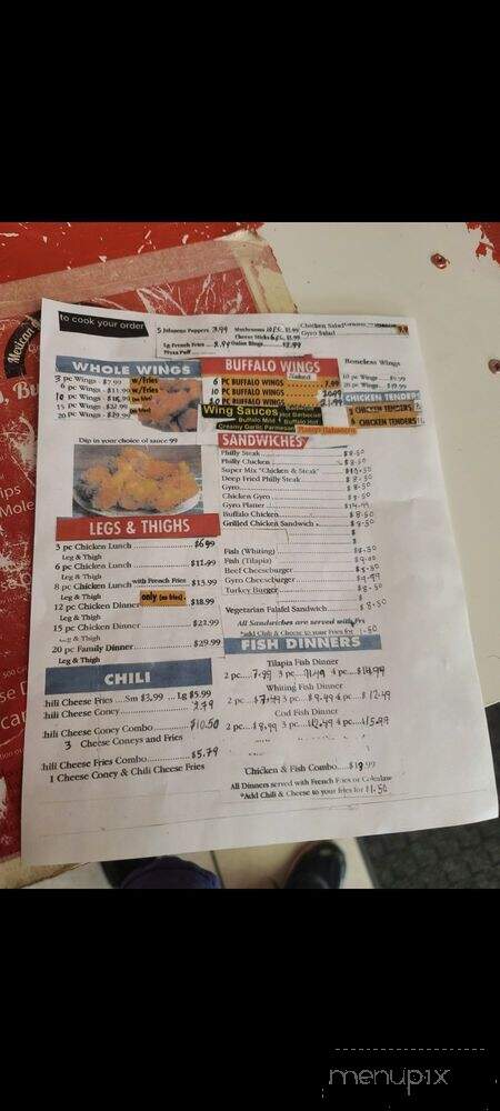 Wings and Things - Cincinnati, OH menu_pic
