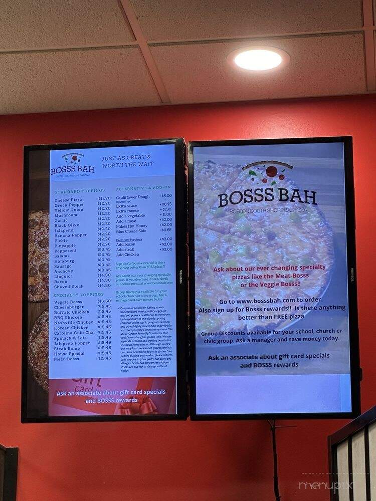 Bosss Bah Pizza - Braintree, MA menu_pic