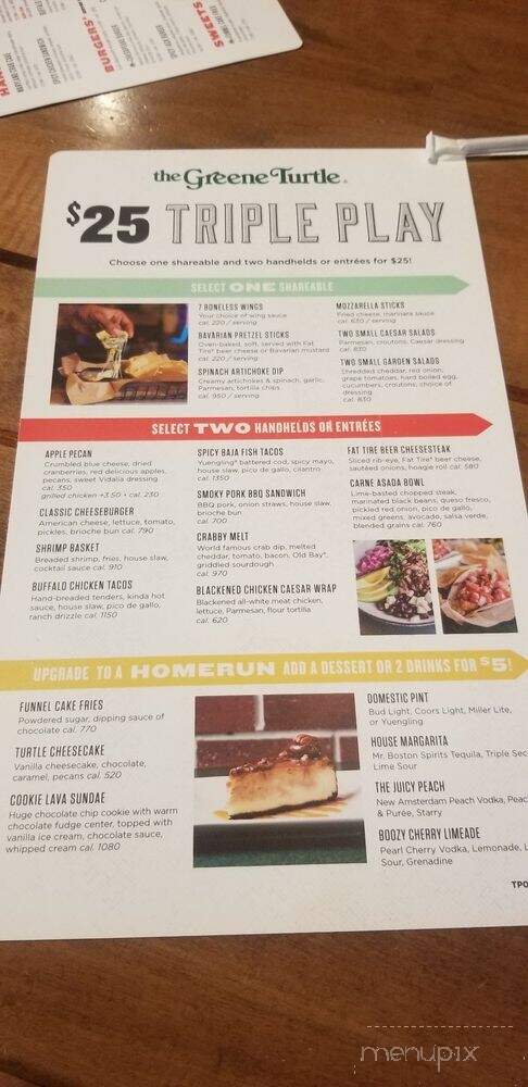 The Greene Turtle Sports Bar & Grille - Gambrills, MD menu_pic