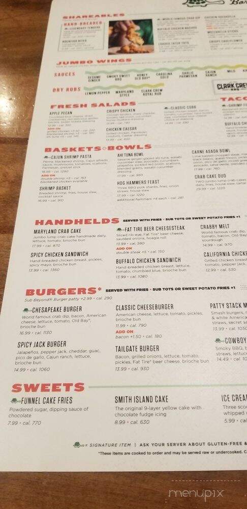 The Greene Turtle Sports Bar & Grille - Gambrills, MD menu_pic
