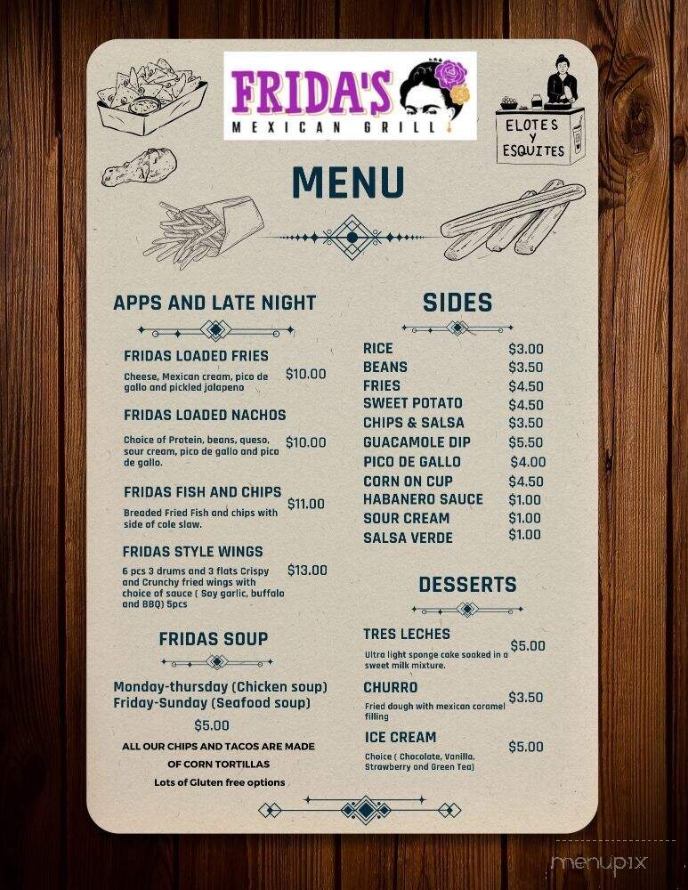 Fridas Mexican Grill - Exton, PA menu_pic