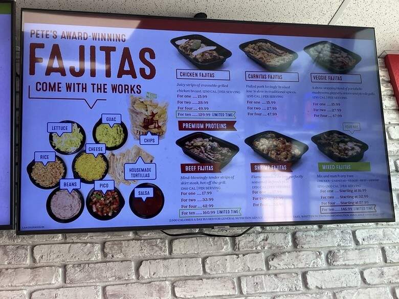 Fajita Pete's - Irving, TX menu_pic