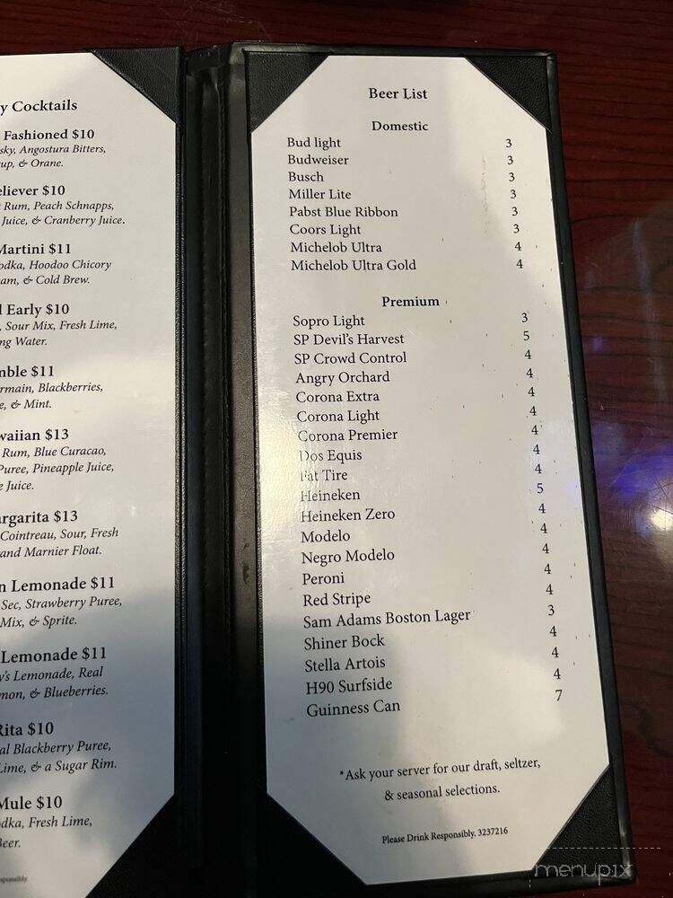 Sully's - Gulfport, MS menu_pic