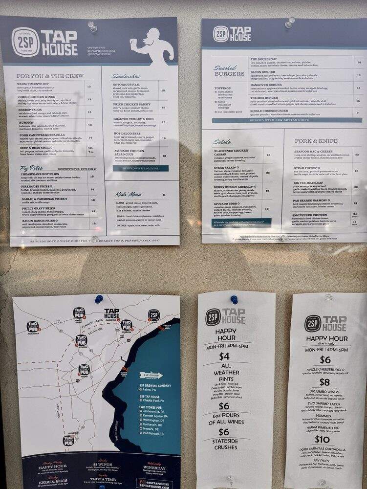 2sp Taphouse & Grill - Chadds Ford, PA menu_pic