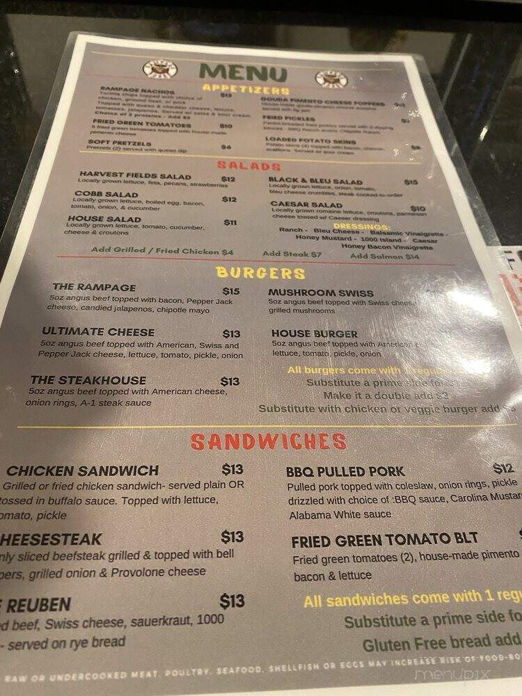 R & R Prime - Toccoa, GA menu_pic