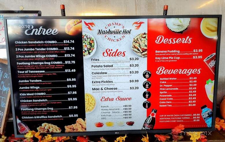 Champs Nashville Hot Chicken - Pensacola, FL menu_pic