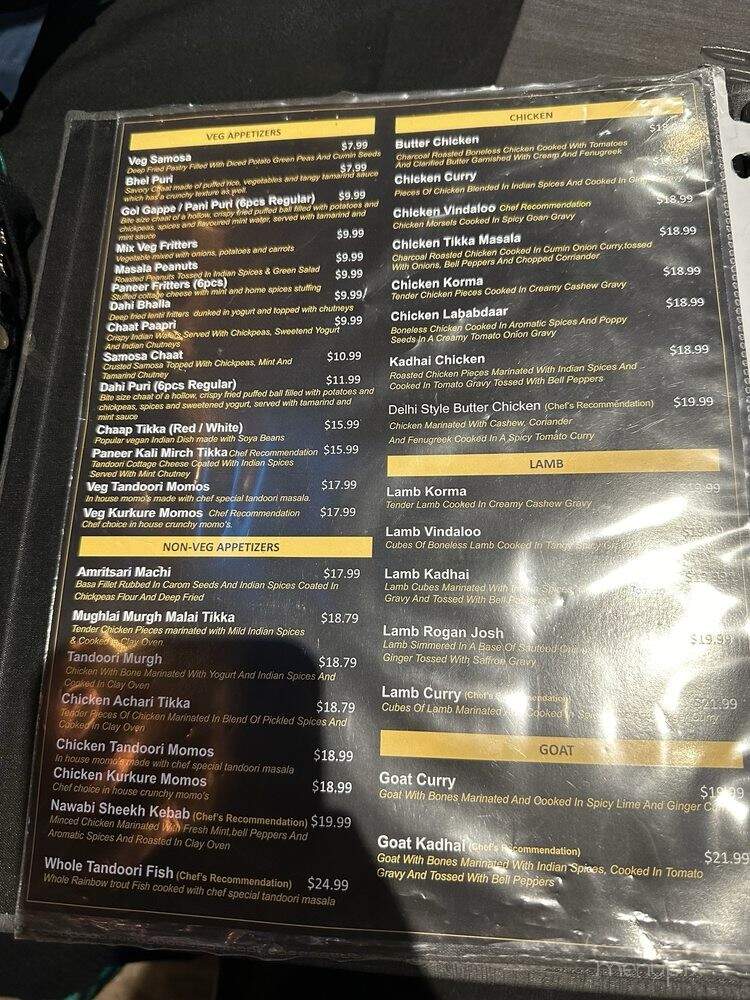 Dhaba On the Falls - Niagara Falls, ON menu_pic