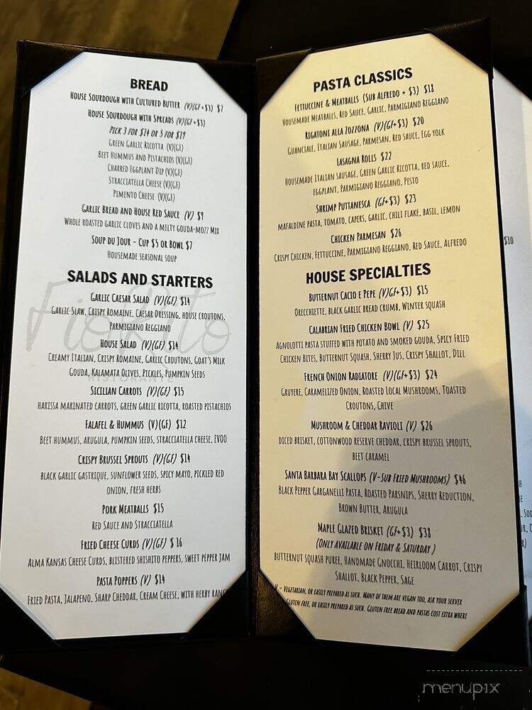 Fio Rito Ristorante - Wichita, KS menu_pic