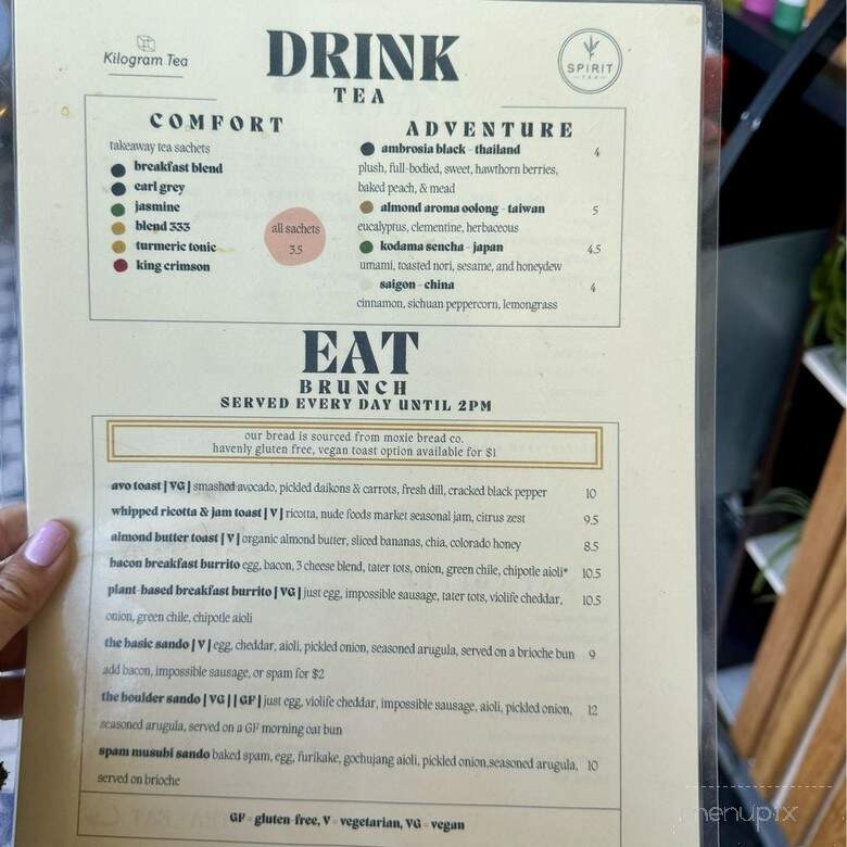 January Coffee - Boulder, CO menu_pic