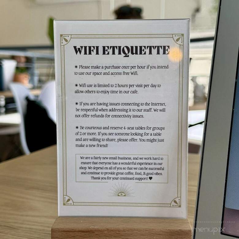January Coffee - Boulder, CO menu_pic