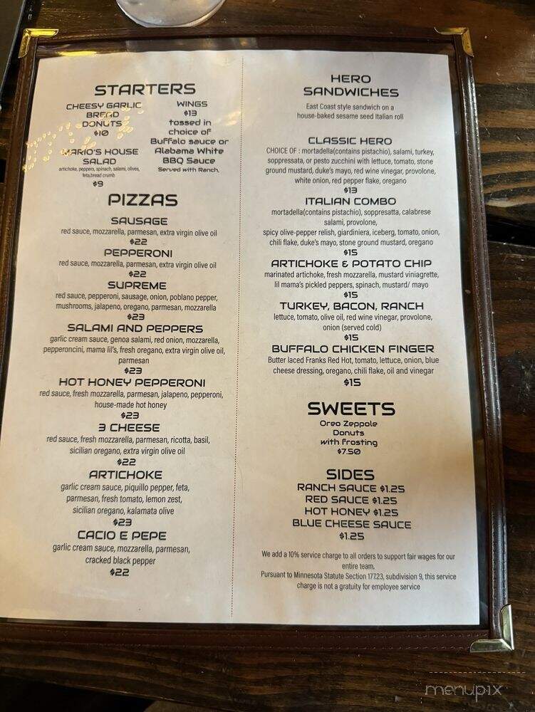 Mario's - Saint Paul, MN menu_pic