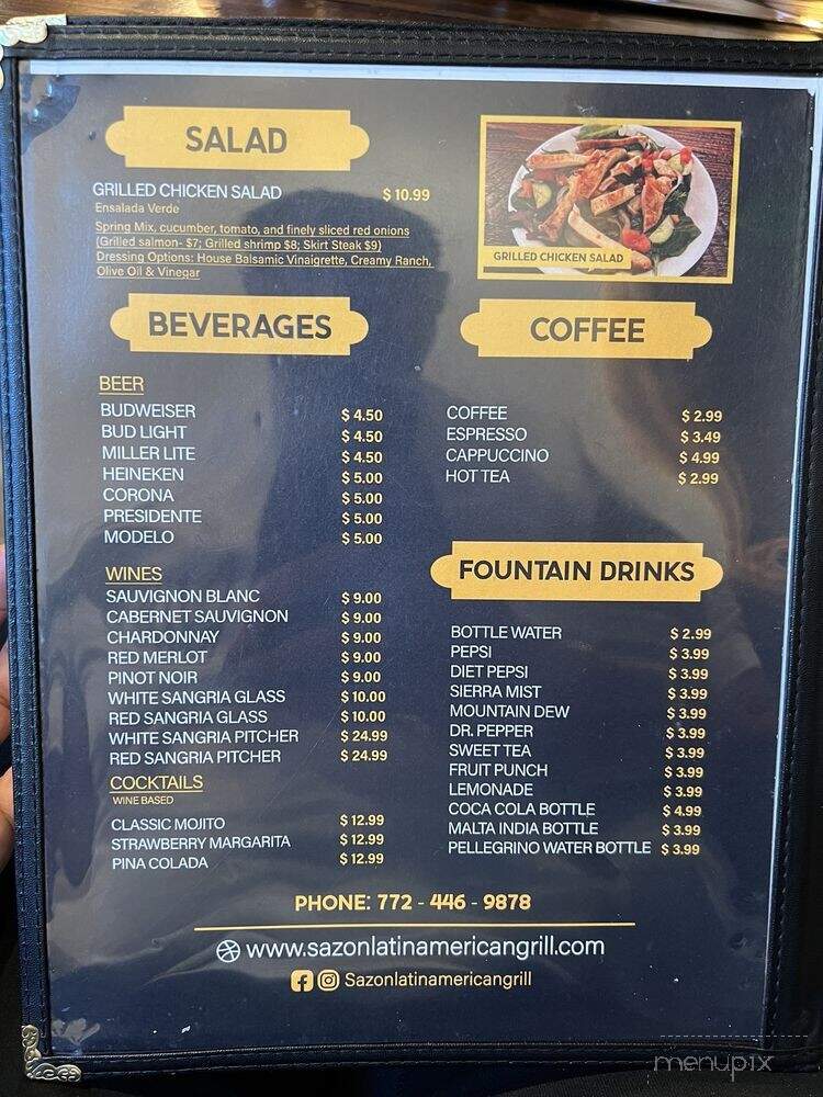 Sazon Latina America Grill - Port St. Lucie, FL menu_pic